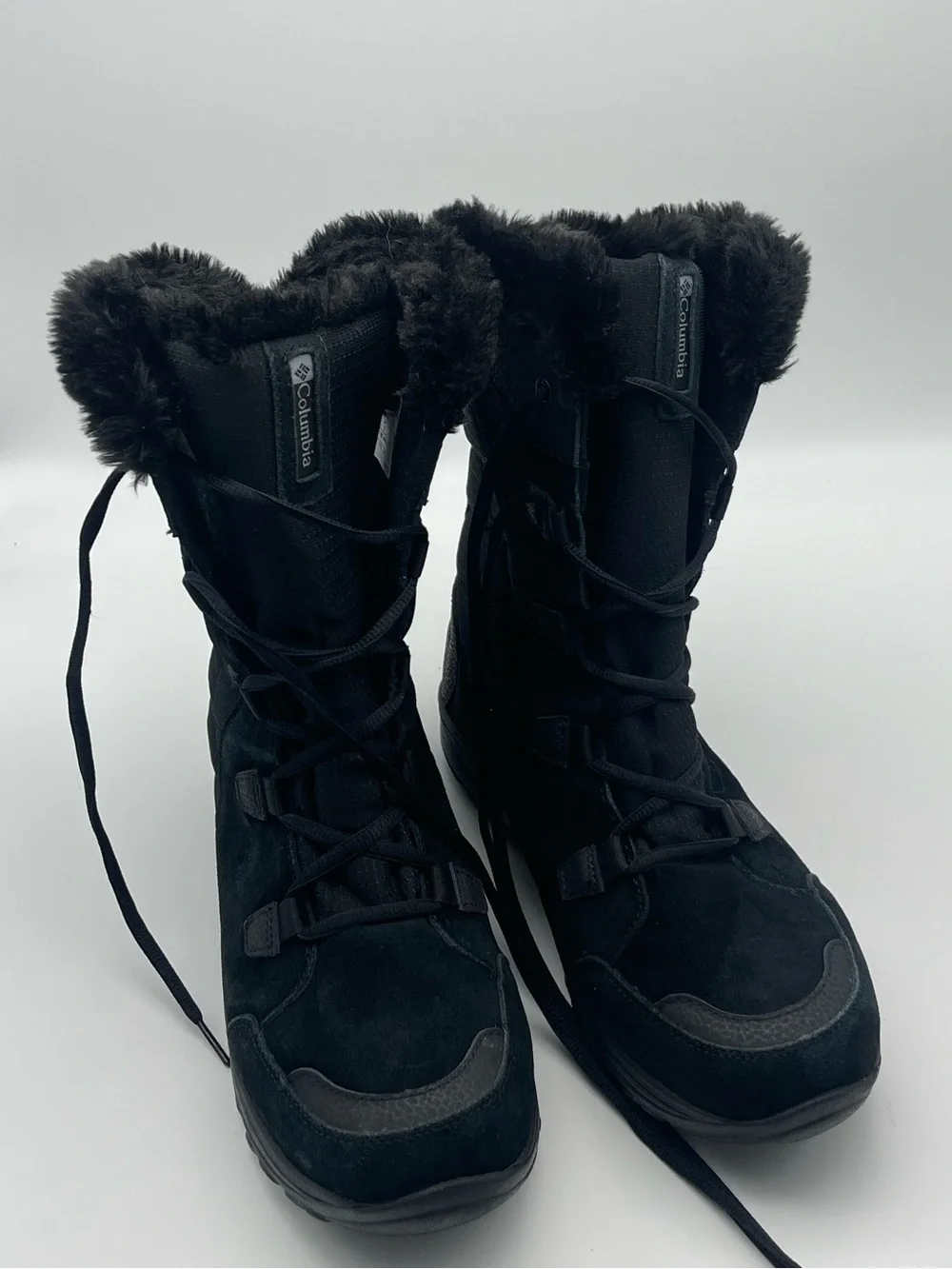 Columbia Ice Maiden II Black Snow Boots W Sz 10 Waterproof Faux Fur Winter Boots